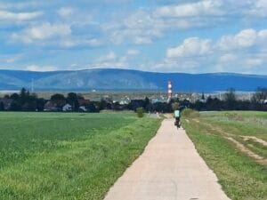 Het fietspad van Balatonalmadi richting Berhida
