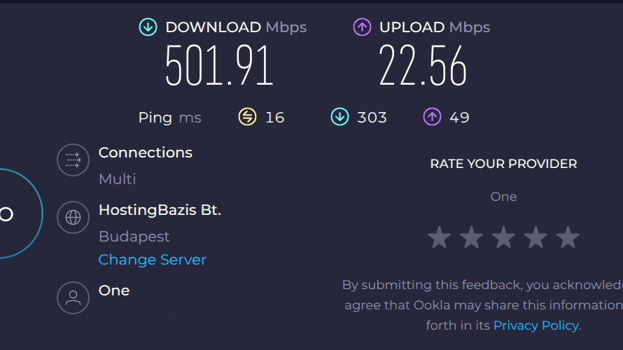 Internet speedtest